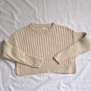 La Hearts 90s inspired Wide Ribbed Cropped Sweater